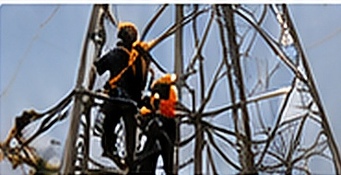 Monkey Patrolling transmission tower
